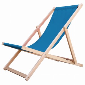 Liegestuhl aus Holz Blau