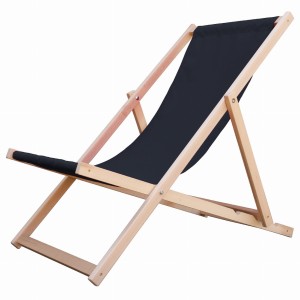 Liegestuhl aus Holz Graphit
