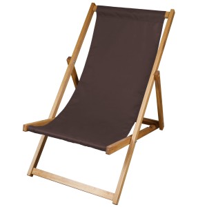 Liegestuhl aus Geöltem Holz Braun