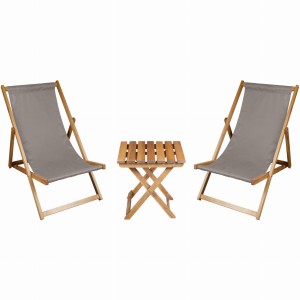 Gartenset aus Geölt Beige