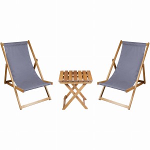 Gartenset aus Geölt Grau