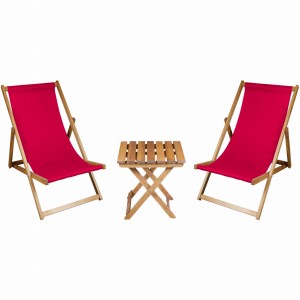 Gartenset aus Geölt Rot