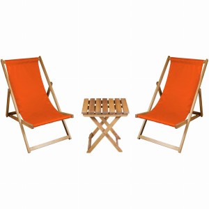 Gartenset aus Geölt Orange